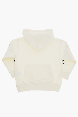 Felpa Hoodie Bicolore con Tasca A Toppa