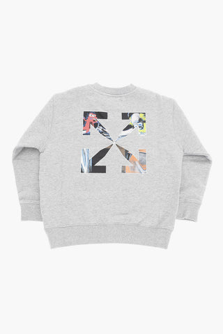 Solid Color MONSTER ARROW Crew-neck Sweatshirt