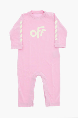 Solid Color Jumpsuit Beanie and Socks Set with Printed Logo