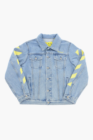 Giubbotto in Denim con Dettagli a Contrasto