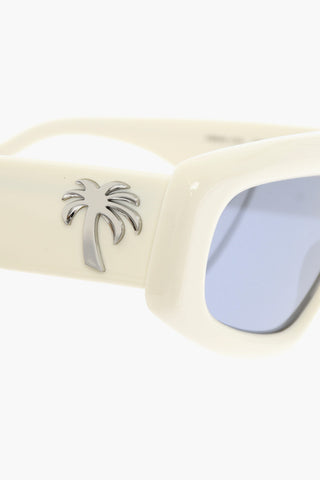 Solid Color CARMEL Shield Sunglasses with Silver Details