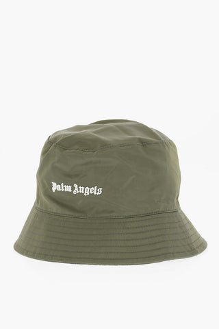 Cappello Bucket in Tinta Unita con Logo in Rilievo