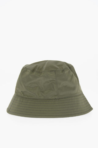 Cappello Bucket in Tinta Unita con Logo in Rilievo
