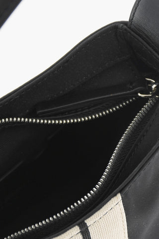 Solid Color VENICE Hobo Bag with Contrasting Band