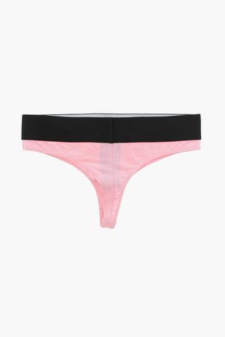Stretch Cotton Brazilian Briefs with Logoed Elastic Band