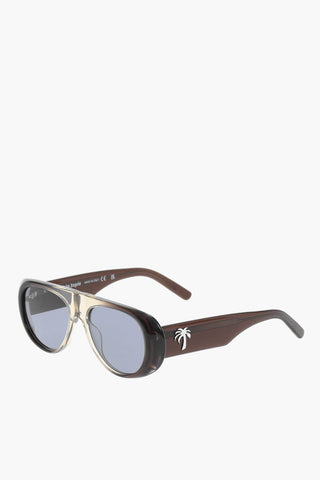 Silver-Tone Details SIERRA Shield Sunglasses