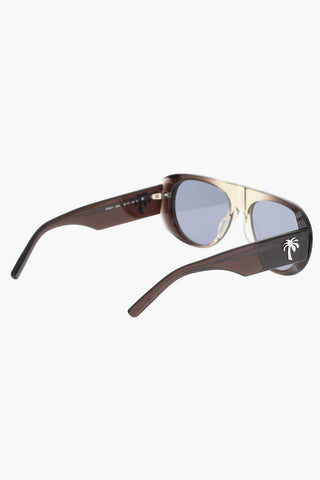 Silver-Tone Details SIERRA Shield Sunglasses