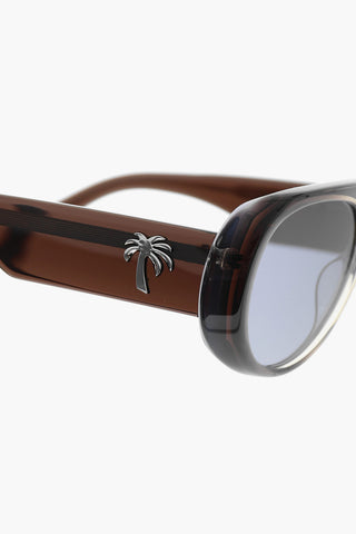 Silver-Tone Details SIERRA Shield Sunglasses