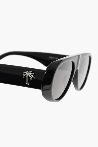 Silver-Tone Details SIERRA Shield Sunglasses