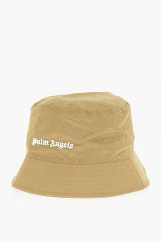 Cappello Bucket in Tinta Unita con Logo in Rilievo