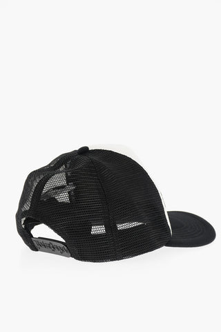 Two-Tone Baseball Cap with Embossed Logo and Mesh Detail