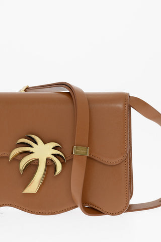 Leather PALM BEACH Shoulder Bag with Golden Detail