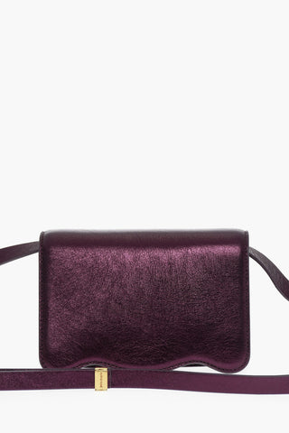 Borsa a Tracolla in Pelle Lame' con Logo Glitter