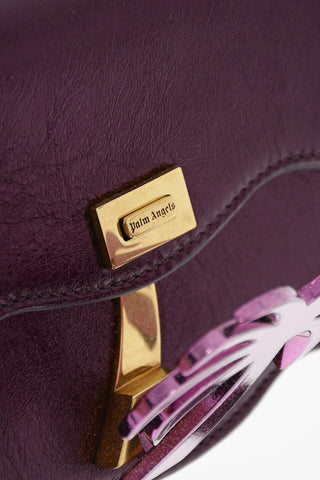Borsa a Tracolla in Pelle Lame' con Logo Glitter