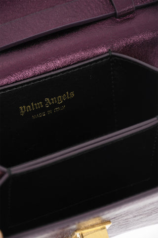 Borsa a Tracolla in Pelle Lame' con Logo Glitter