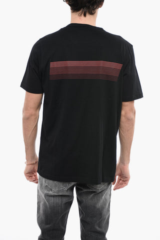 Cotton Blend T-JUST-E19 Crew-neck T-Shirt with Contrasting Print
