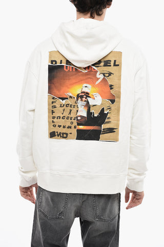 Brushed-Cotton Hoodie S-MACS With Vintage-Effect Logo