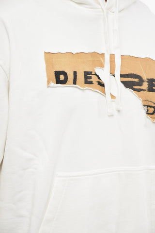 Brushed-Cotton Hoodie S-MACS With Vintage-Effect Logo