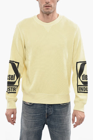 Crewneck Sweatshirt S-GINAFFLE With Honeycomb Pattern