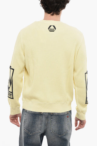 Crewneck Sweatshirt S-GINAFFLE With Honeycomb Pattern