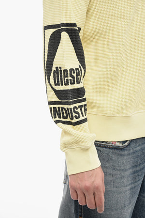 Rundhals-Sweatshirt S-GINAFFLE Mit Wabenmuster