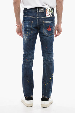 Sketch Effect Skater Fit Denims 15cm