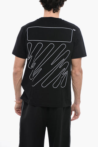 SEASONAL Crewneck WAVE OUTLINE DIAG T-shirt