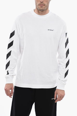 PERMANENT Skater T-shirt DIAG HELVETICA A maniche Lunghe