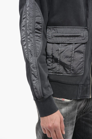 Cotton and Nylon S-SOFOGINN Sweatshirt with Hood and Zip Closure