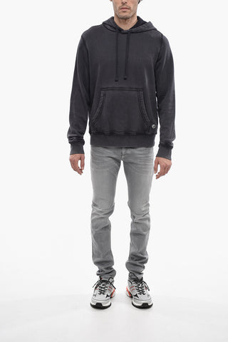 RED TAG Felpa Hoodie S-GINN-HOOD-DOV-PE Effetto Acid Wash