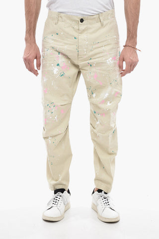 Sketch Patterned Skipper Fit Chinos Pants