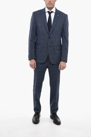 CC COLLECTION Notch Lapel RIGHT Pin Check Suit