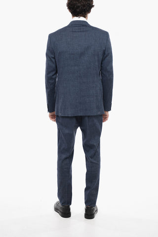 CC COLLECTION Notch Lapel RIGHT Pin Check Suit