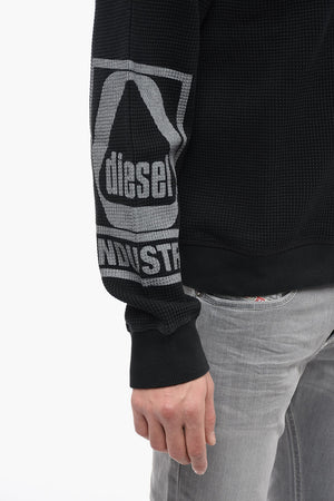 Rundhals-Sweatshirt S-GINAFFLE Mit Wabenmuster