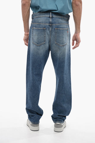 Straight-fit 2020 D-VIKER Denims with Logo-Button 20cm L32