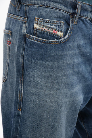 Straight-fit 2020 D-VIKER Denims with Logo-Button 20cm L32