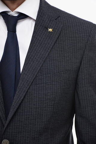 CC COLLECTION Pinstriped REFINED Wool Blend Suit