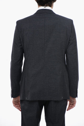 CC COLLECTION Pinstriped REFINED Wool Blend Suit