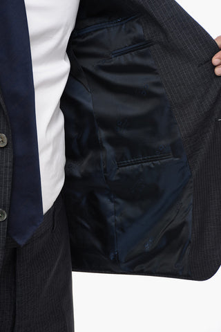 CC COLLECTION Pinstriped REFINED Wool Blend Suit