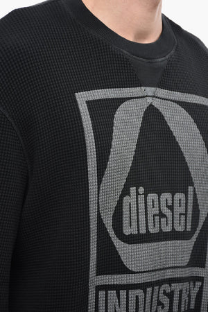 Kurzarm-Rundhals-Sweatshirt S-COOLWAF Mit Wabenmuster