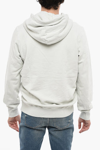 Felpa Hoodie S-GIRK-HOOD-B6 in Tinta Unita con Ricamo Frontale