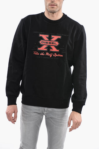Maxi Lettering Printed S-GINN-K25 Crew-Neck Sweatshirt