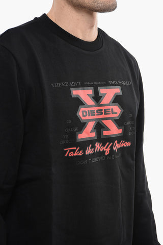 Maxi Lettering Printed S-GINN-K25 Crew-Neck Sweatshirt