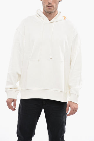 Brushed Cotton S-MACS-HOOD-G6 Hoodie with Contrasting Maxi Logo