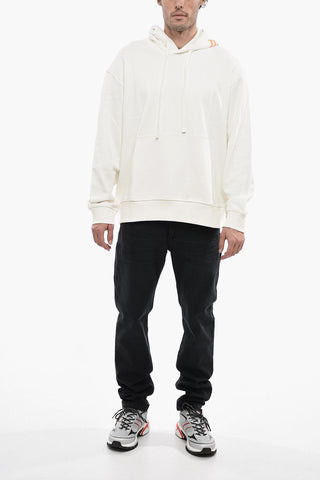 Brushed Cotton S-MACS-HOOD-G6 Hoodie with Contrasting Maxi Logo