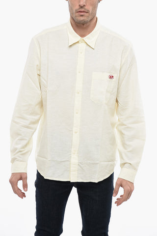 Solid Color S-UMBE Shirt with Breast Pocket