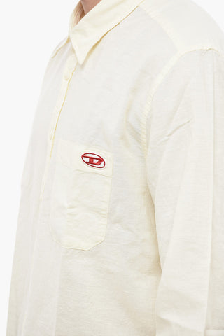 Solid Color S-UMBE Shirt with Breast Pocket