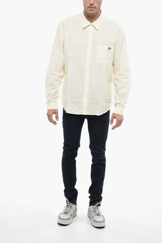 Solid Color S-UMBE Shirt with Breast Pocket