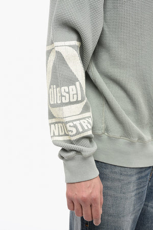Rundhals-Sweatshirt S-GINAFFLE Mit Wabenmuster