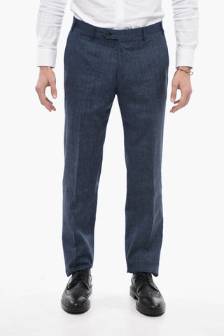 CC COLLECTION Pin Point Wool Blend Suit with Flap Pockets